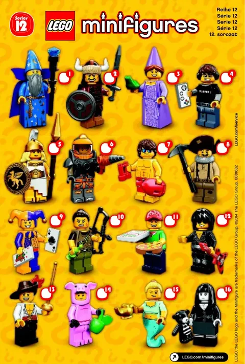 Lego 71007 Collectible Minifigures - Series 12 - complete set of 16