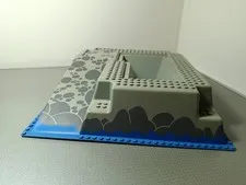 Lego Raised Baseplate 32 X 32 Grey With Ramp & Pit Part 2552px3 NOT PERFECT