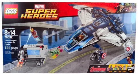 Lego 76032 Avengers Quinjet CIty Chase 722 Pieces 5 Minifigure's RETIRED BNISB