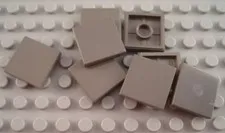 LEGO Lot of 8 Dark Gray 2x2 Smooth Flat Tiles