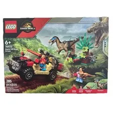 LEGO Jurassic World Raptor OffRoad Escape Dinosaur Toy ,Building Playset, 76972