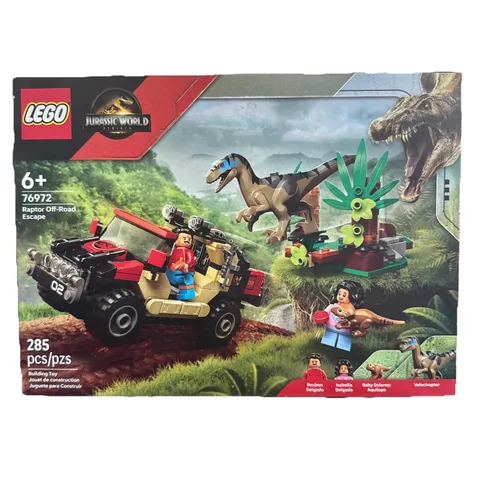 LEGO Jurassic World Raptor OffRoad Escape Dinosaur Toy ,Building Playset, 76972