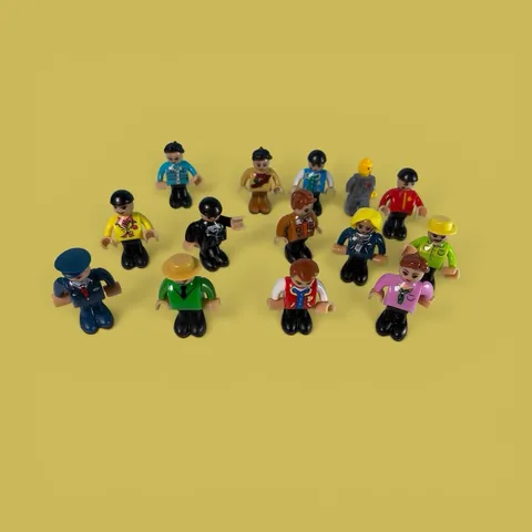 Lot of 14 Lego Duplo Style People Figures Minifigures