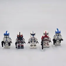 LEGO Star Wars Republic Bricks Custom Clone Minifigure Lot Of 5 Tigershark Shock