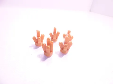 5 LEGO minifigure Pearl Gold 1x1 5-point Crystal