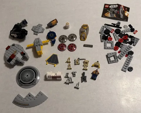 Lego STAR WARS Mixed Lot Discs•PARTIAL Builds/Battle Droids/Minifigures•Pieces