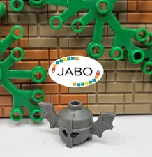 (S12 / 10 / 23) LEGO 30105 Headgear Helmet Castle Bat Wings Gray
