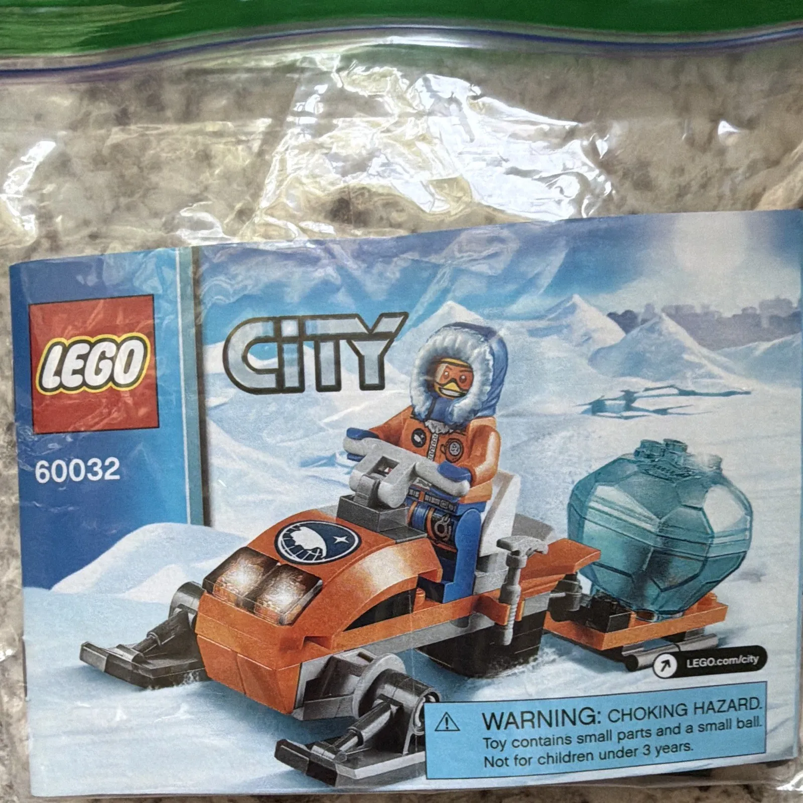 LEGO City Arctic 60032 Arctic Snowmobile 44pc w/ Arctic Explorer, No Box