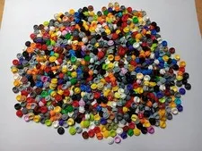 LEGO BULK LOT OF 1000 1X1 ROUND PLATES MIXED COLORS #4073