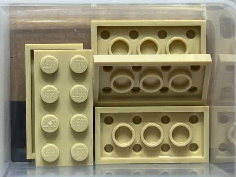 LEGO Parts - Tan Plate 2 x 4 - No 3020 - QTY 5