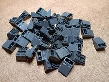 LEGO BULK LOT OF 42 DARK BLUISH GRAY INVERTED SLOPES 33° 3X2