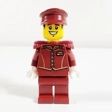 Lego Tippy Dorman Minifigure Dark Red Uniform City 60352 cty1505