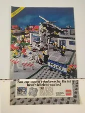 Rare Advertising Flyer Advertising Sheet Lego Legoland City Police City 1983