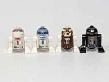 LEGO Star Wars Astromech Droids Lot 4 R2-D2 R4-P17 R7-D4 R2-Q5 Minifigures