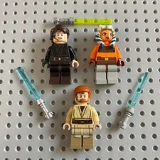 LEGO Star Wars Minifigure Lot - Anakin Obi-Wan Ahsoka Padawan Headset 75135