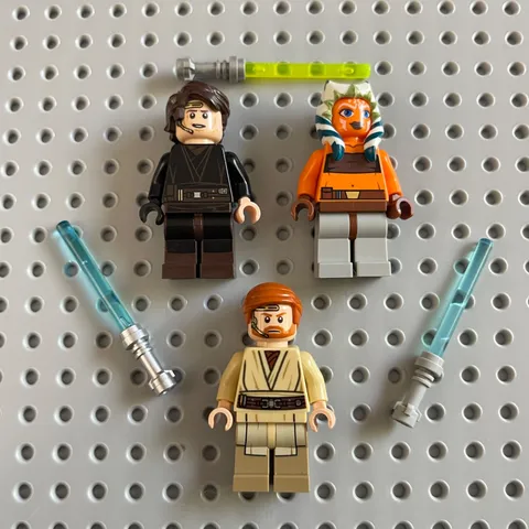LEGO Star Wars Minifigure Lot - Anakin Obi-Wan Ahsoka Padawan Headset 75135