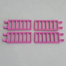 LEGO Pink Bars Fence 7 x 3 with Double Clips (6020) 4 X Pieces Ladder