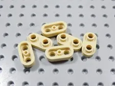 LEGO Lot of 6 Tan 1x2 Rounded Corner Plates w/ Open Studs BD