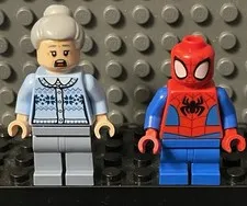 Lego 76115 Spider-Man (sh536) & Aunt May (sh544) 2 Pc Lot Mech vs. Venom
