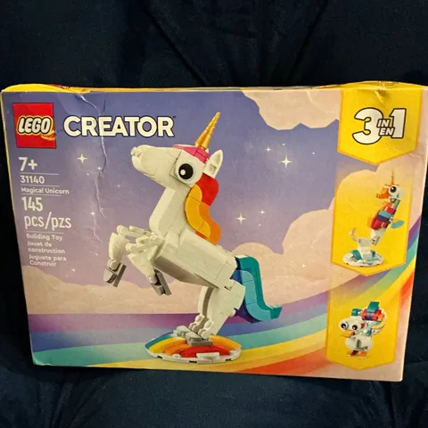 LEGO Creator 3in1 Magical Unicorn 31140 Building Toy Set, 145 Pieces, Ages 7+