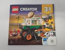 LEGO Creator 31104 Monster Burger Truck 3-in-1 Retired Complete Used
