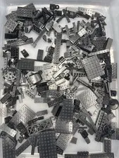 1 lb. Bulk Mixed Black Legos - standard blocks and unique pieces (Lot G)