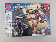 LEGO Spider-Man & Green Goblin Mech Battle NIB 76219 Box Damage