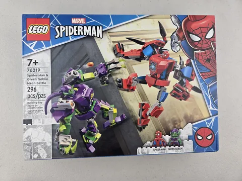 LEGO Spider-Man & Green Goblin Mech Battle NIB 76219 Box Damage