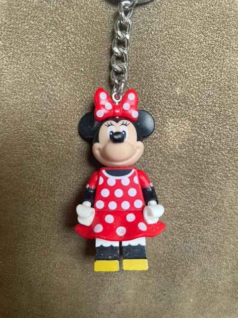 LEGO Minnie Mouse Keychain/Keyring - Disney's Minnie Mouse Figure