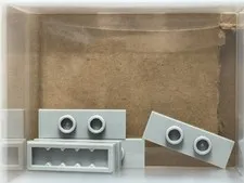 LEGO Parts - Light Bluish Gray Plate 1 x 3 2 Studs (Jumper) - No 34103 - QTY 5