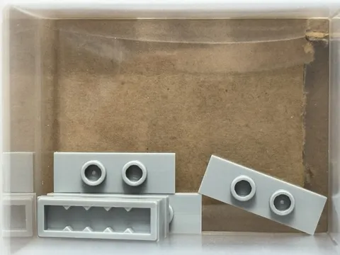 LEGO Parts - Light Bluish Gray Plate 1 x 3 2 Studs (Jumper) - No 34103 - QTY 5