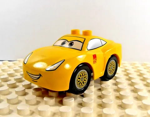 Lego Duplo Item Cruz Ramirez (Cars) gold spoked wheels yellow