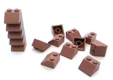 LEGO - 20 Pieces Roof Brick "Sandred" - "Sand Red" - 3039 - Slope 45° 2x2