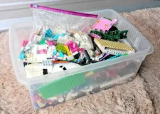 Mixed LEGO Building Blocks Lot with Partial Airplane & Friends Pieces – Approx. 
