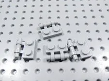 LEGO Lot of 4 Light Bluish Gray 1x2 Modified Plates w/ Open Handle on Side BC