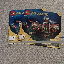 Lego 8077 Atlantis Exploration HQ Instruction Manual Books 1 and 2 ONLY 