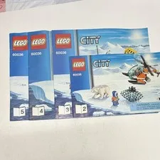 LEGO City 60036 Arctic Base Camp Illustrated Instruction Manual Booklets 2-5