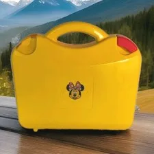 LEGO Yellow & Gold Hard Plastic Carrying Carry Case Storage Box with Legos 