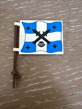 LEGO Vintage Pirate Flag 6x4 Blue White Crossed Cannons Imperial Soldiers Part