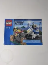 LEGO City CROOK PURSUIT 60041 Police Motorcycle Handcuffs INSTRUCTIONS ONLY