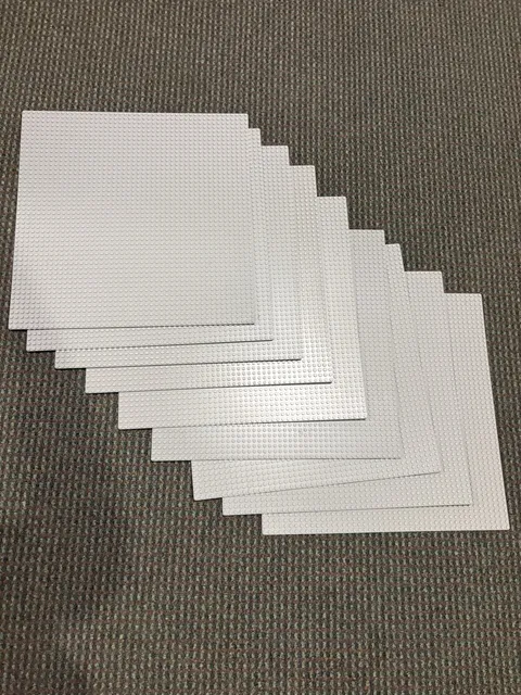 LEGO Large Gray Baseplates Lot of 9 Building Plates Bulk Lot Used