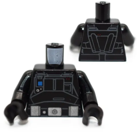 LEGO Black Minifigure Torso Star Wars Imperial Ground Crew Jumpsuit 6163726