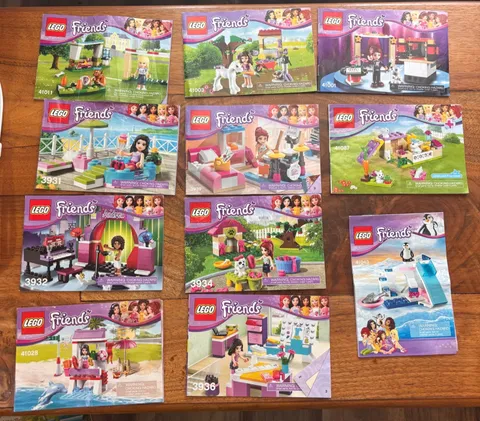 LEGO Friends Manual Only Lot 41011 3931 3932 41028 41003 3939 3934 3936 41001