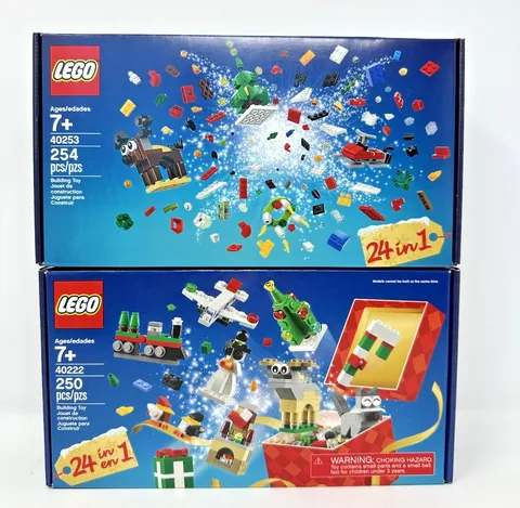 LEGO 40222 40253 Christmas Advent Calendar 24 in 1 LOT of 2 RETIRED 2016, 2017