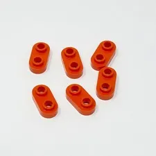 35480 LEGO Parts Plate Modified 1x2 Rounded w/ 2 Open Studs REDDISH ORANGE (6)