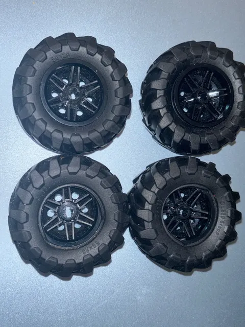 4 Lego Tires and Rims 56x26