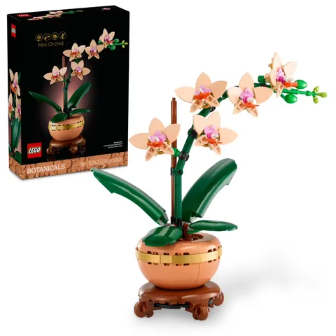 LEGO Botanicals Mini Orchid Building Set - Artificial,Fake Orchid for Home Decor
