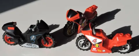 Lego Motorcycle Bike Lot Of 3 Authentic  Race Bike Avengers