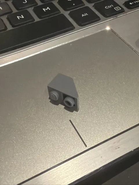 LEGO 3665 SLOPE BRICK  1x2 INVERTED, 45 DEGREES DARK GRAY QUANTITY 1 PIECE
