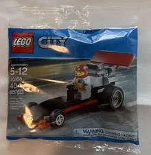 LEGO 30358 City Dragster - Polybag w/Racecar Driver Minifig New Sealed